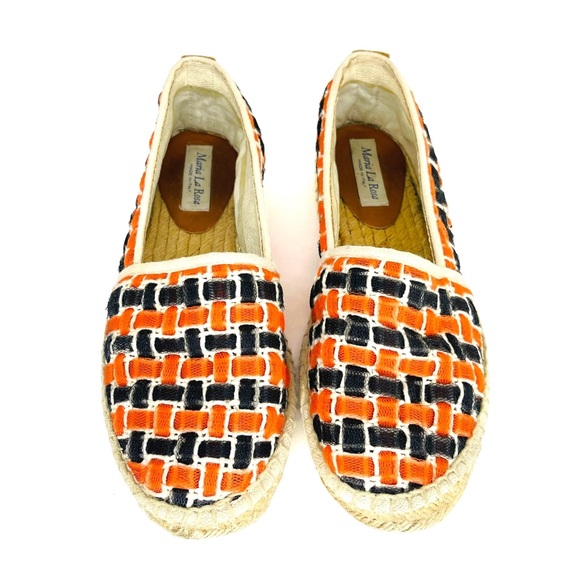 Maria La Rosa Woven Espadrilles Size 40 - Picture 2 of 7